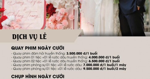 Quay fim - Chụp Ảnh - Trang điểm 